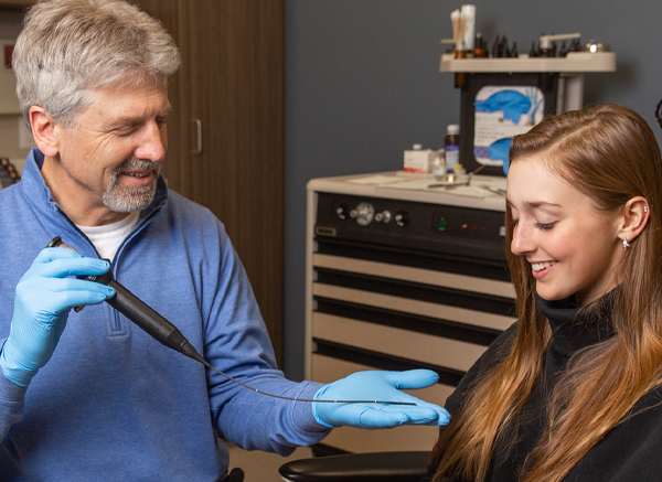 A doctor doing a diagnostic endoscopy procedure in Wausau.